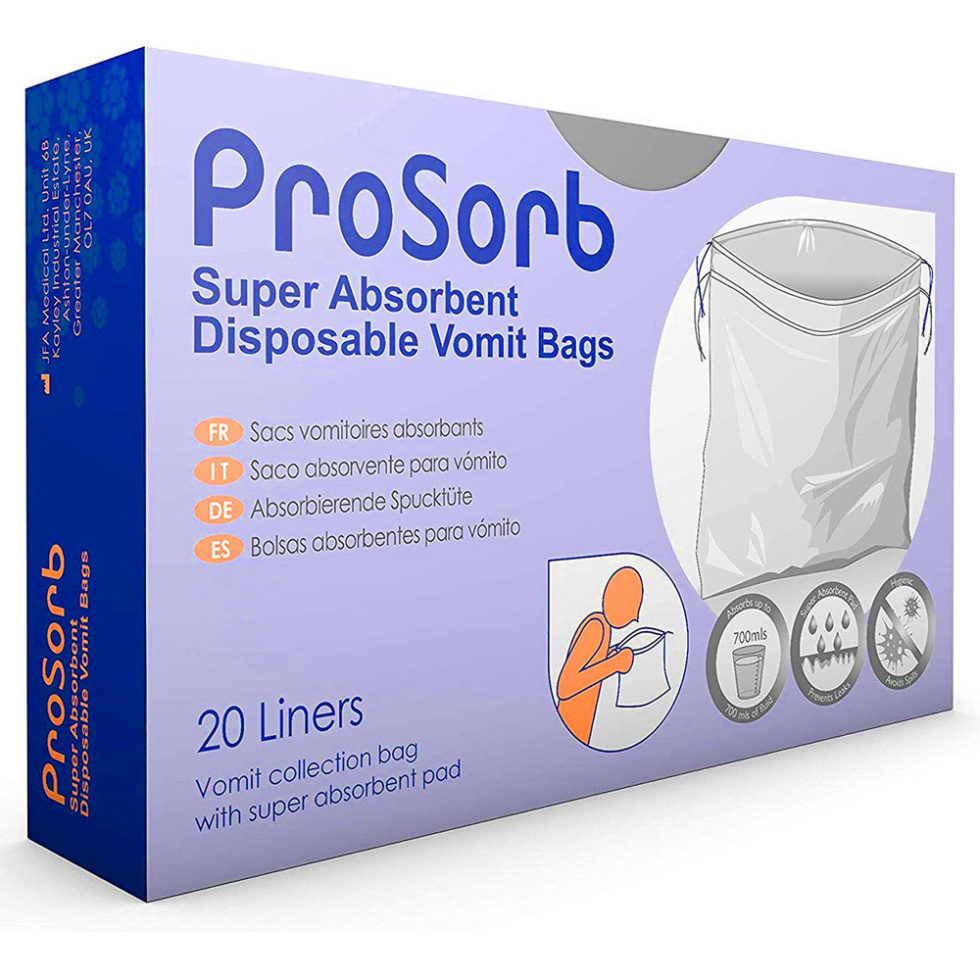 disposable vomit bags